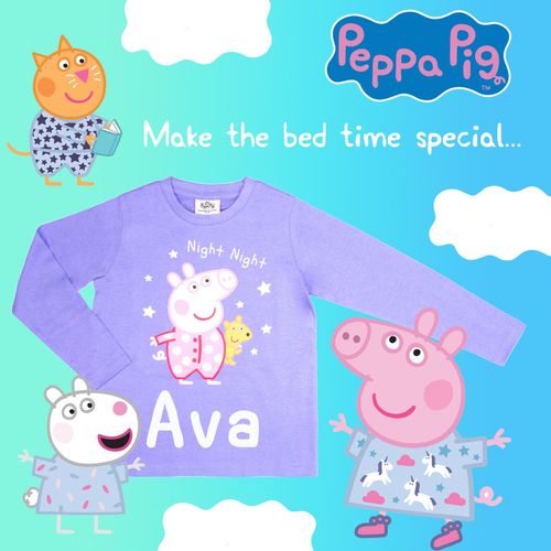 Peppa Pig Personalised  Pyjama for Girls Long Sleeve Winter PJ Set Christmas Gif — image 7