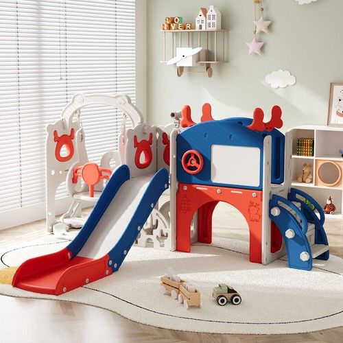 Kids Slide Swing & Climber Set Toddler Baby In/Outdoor Playground Playset Toys