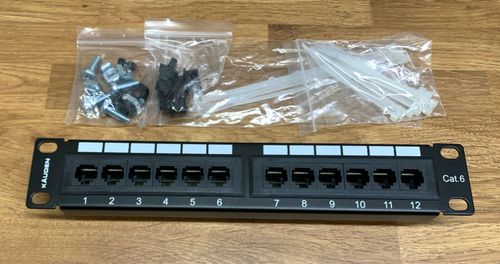 12 Port 1U SOHO 10" Patch Panel CAT6 Network Ethernet Rack Mount Data IDC — image 2