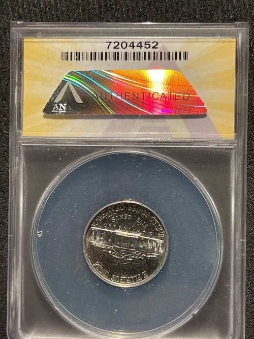 ER128 Mint Error ND Jefferson Nickel Struck Thru Late Stage Capped Die Error — image 3