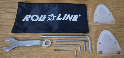 Roll-Line InLine Roller Figure Skating Frames Linea Size 9 1/4 inches 9.25 + Kit — image 2