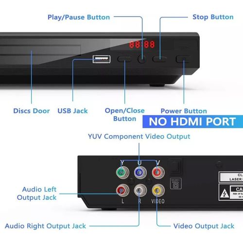 Multi‑Region DVD Player TV, Supports CD VCD RW Disc, USB Jack & Remote Control — image 5