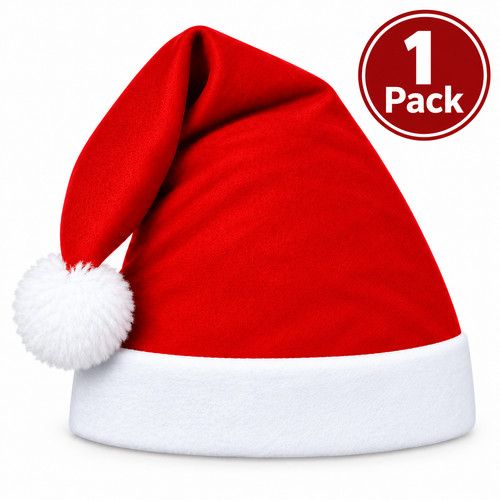 Christmas Santa Hats Adult Fancy Dress Xmas Party Costume Red 1-100 Pack