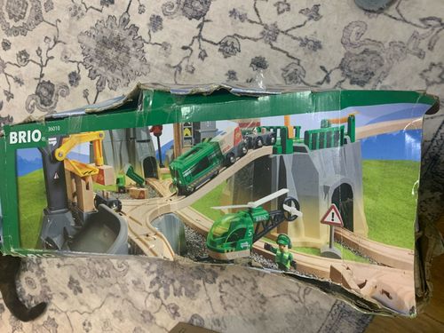 BRIO World Cargo Mountain Set 36010 Wooden Train Railway Track Playset — image 4