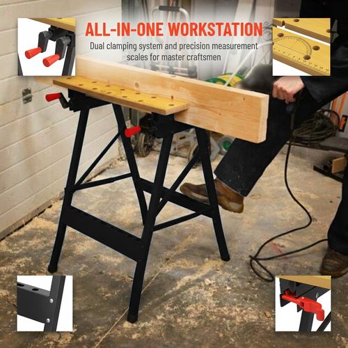 HEAVY DUTY FOLDING ANGLE FLIP TOP CLAMP WORKBENCH WORKMATE WORKTOP — image 3