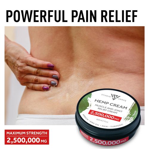 MAX STRENGTH Hemp Arnica Cream 2,500,000mg Joint Muscular Pain Relief 60g — image 5