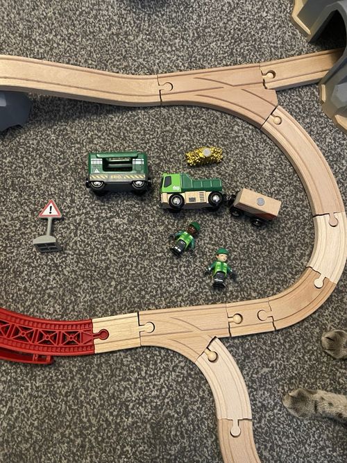 BRIO World Cargo Mountain Set 36010 Wooden Train Railway Track Playset — image 16