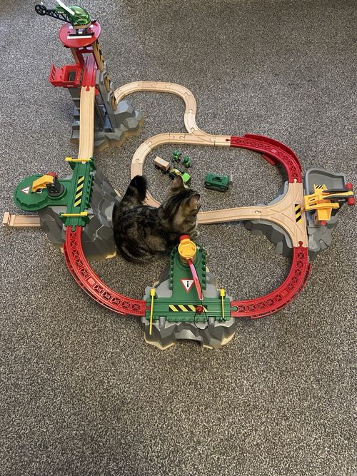 BRIO World Cargo Mountain Set 36010 Wooden Train Railway Track Playset — image 8