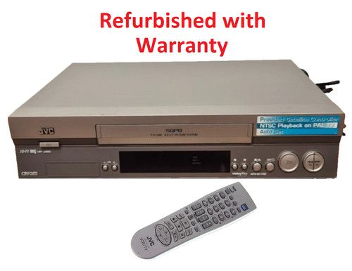 Jvc Hr-j680ek Vcr with Remote & Scart Refurbished with 12 Month warranty