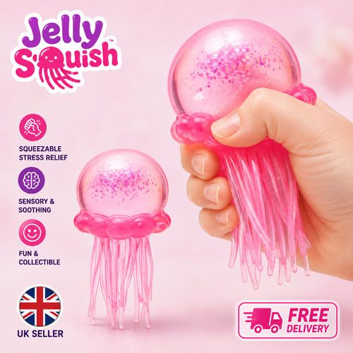 NeeDoh Jellyfish Jelly Squish Stress Toy Fidget Sensory Squeeze Squishy Toy