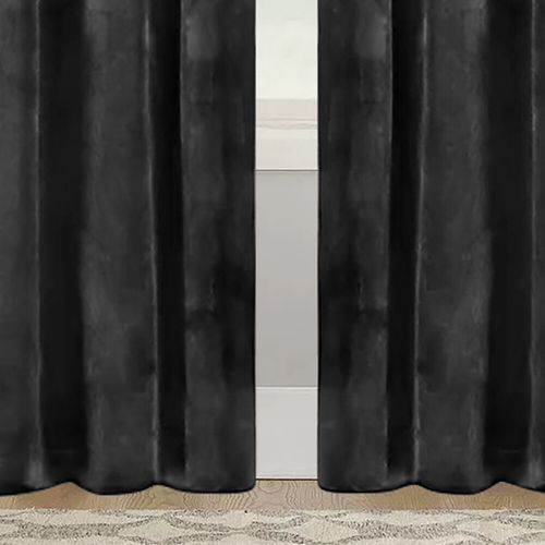 Thick Heavy Velvet Curtains PAIR of Eyelet Ring Top Fully Lined Ready Made  — image 12