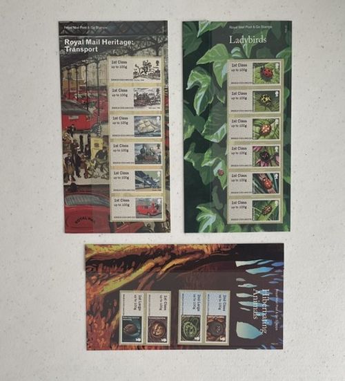 2016 POST & GO - 3 ROYAL MAIL POST & GO STAMP PACKS - P&G