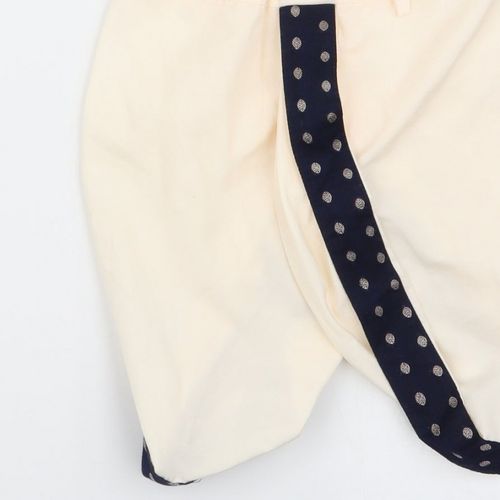 Preworn Girls Jogger Trousers Size 9-12 Months Ivory Elastic Waist — image 11