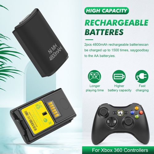 Rechargeable Battery Pack Charger Cable Dock for Xbox 360 Wireless Controller UK — image 4