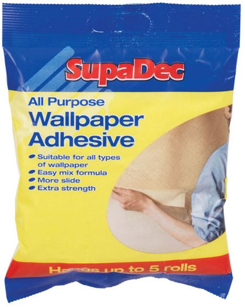 SupaDec All Purpose Wallpaper Adhesive Paste Extra Strength Hangs 5 Rolls — image 1