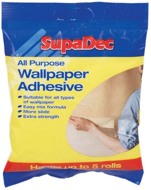 SupaDec All Purpose Wallpaper Adhesive Paste Extra Strength Hangs 5 Rolls