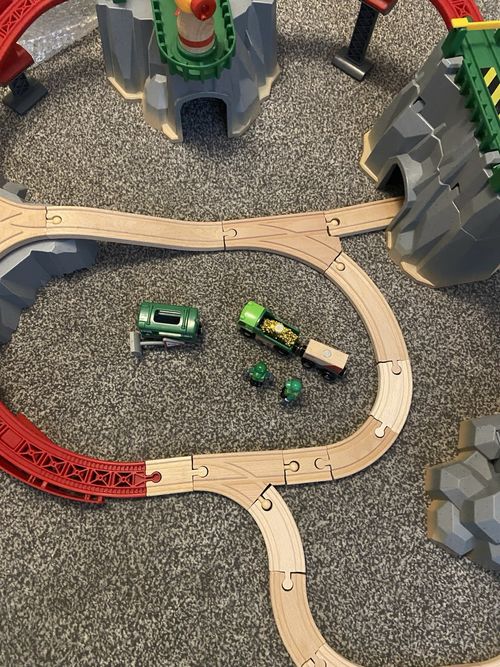 BRIO World Cargo Mountain Set 36010 Wooden Train Railway Track Playset — image 11