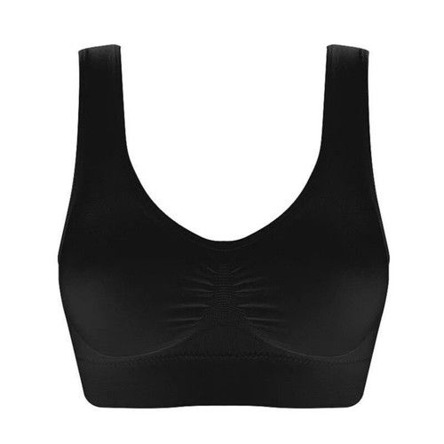 3 PACK Womens Ladies Sports Sleep Comfort Bras Full Cup Non-Wired Seamless Soft