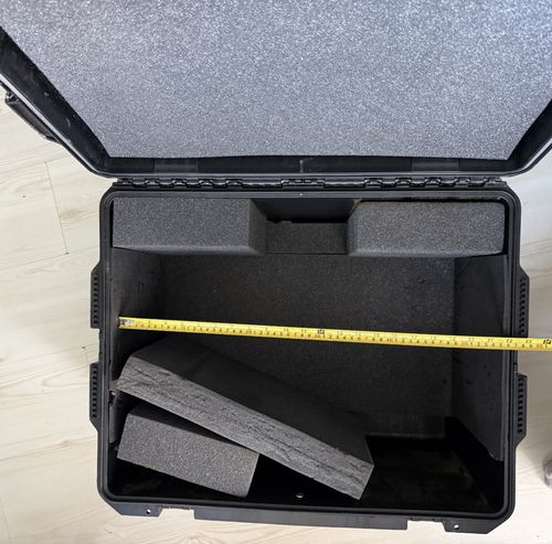 Wheeled Hard Case with foam Retractable Handle Roling Flight Chest for Storage — image 11