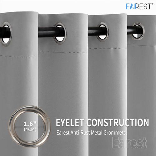 2PCS Blackout Curtains Eyelet Ring Top Pair Thick Thermal Ready Made + Tie Backs — image 6