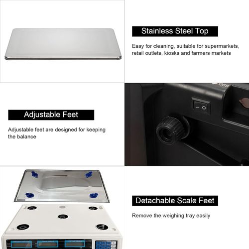 40kg/5g Digital Price Computing Scale for Market Vegetable Fruit Weigh UK Plug — image 2