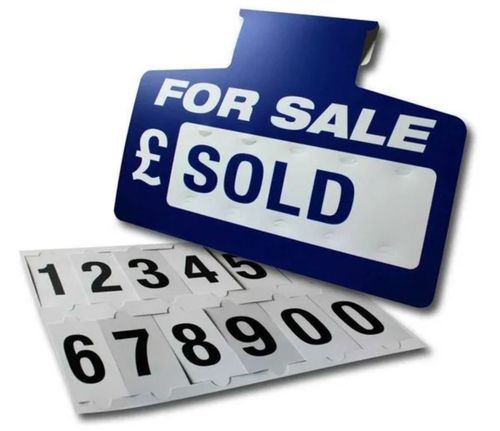 10 Blue For Sale Sign Board, Car Price/Pricing Sun Visor Vehicle/Auto Price Kit — image 21