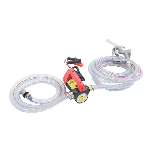 Diesel Transfer Pump Kit 12V 45L/min 200W Fuel Transfer Pump Kit w/Nozzle&Hoses — image 5