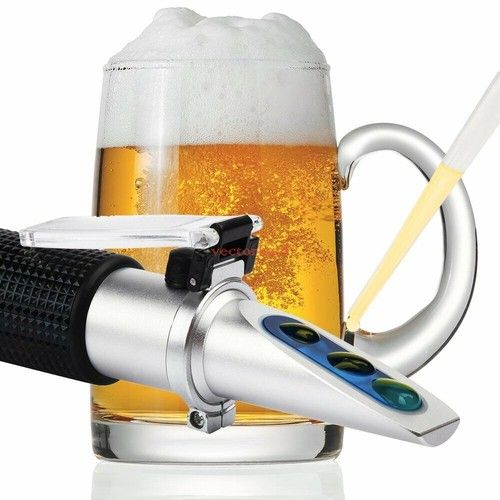 Portable Beer Wine 0-32% Brix Refractometer Fruit Juice Tester Sugar UK