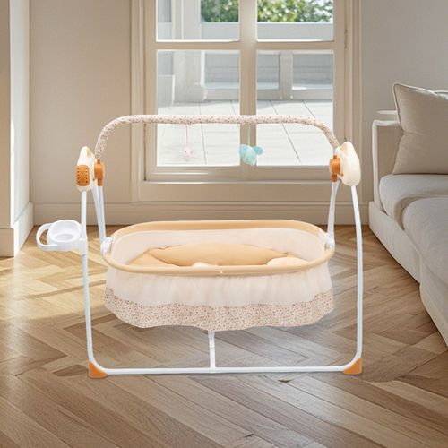 Electric Bluetooth Auto-Swing Cot Baby Cradle Crib 25KG Infant Bed Rocking Chair — image 13