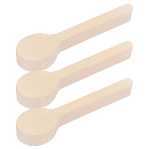 3 Pcs Diy Blank Spoon Unfinished Wooden Spoons Craft Making Material