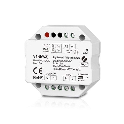 Smart Wifi Zigbee LED Traic 0/1-10V Dimmer Switch AC100-240V Tuya APP Control