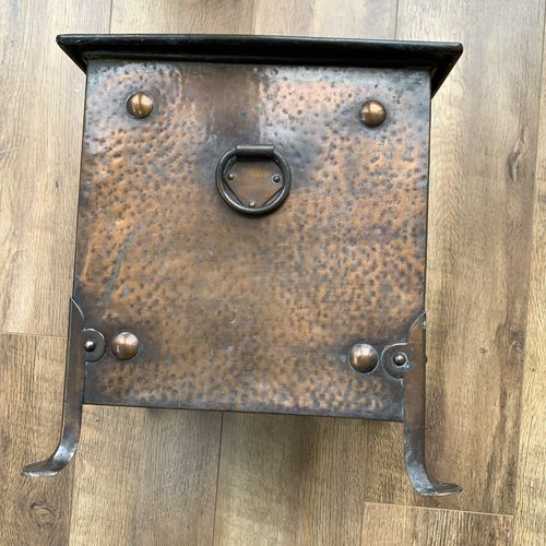 Antique Copper Coal Bin — image 13
