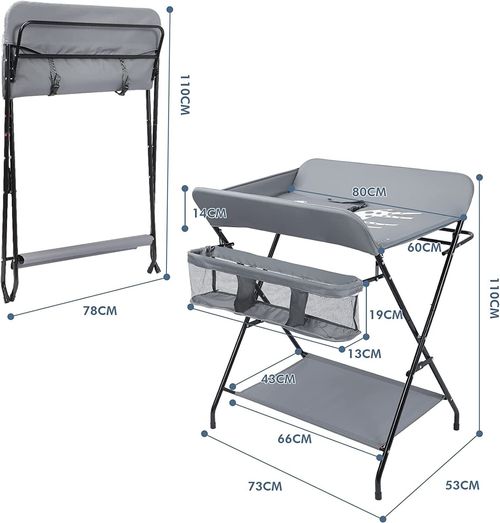 Folding Baby Changing Unit Table Station Changer Bed Storage Nursery Care Table — image 7