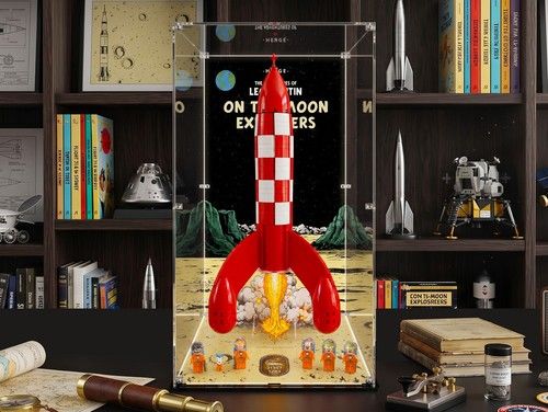 BRIXBOX Display case for LEGO® Ideas: Tintin® Moon Rocket 21367