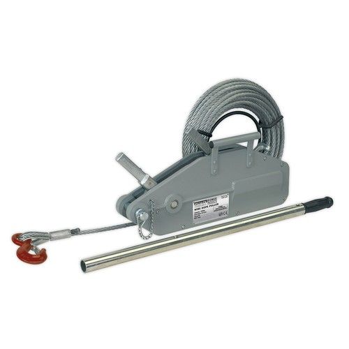 Sealey Wire Rope Puller 1600Kg Max Line Force Wire Rope Pullers WRP1600