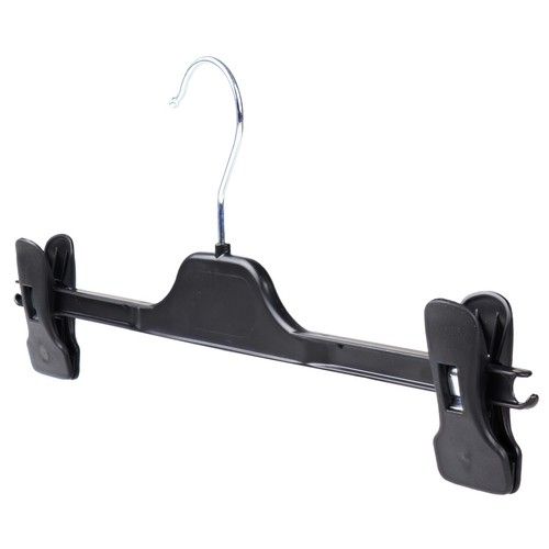5‑50 Heavy Duty Anti Slip Black Plastic Clip Hangers Trouser Skirt Storage UK