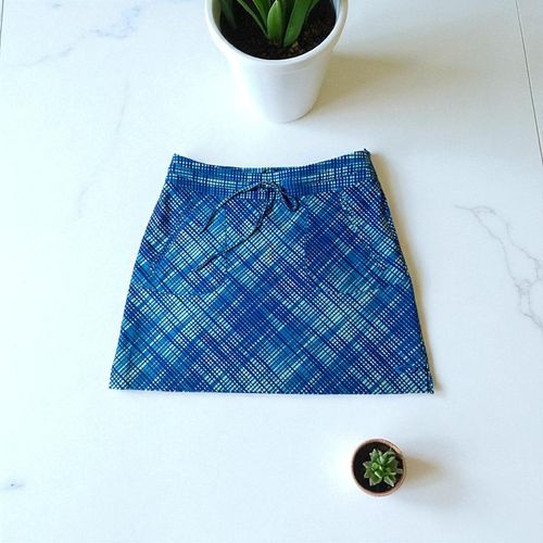 Oakley Golf Skort Women's Blue Plaid Athletic Drawstring Pockets Size 6 — image 3