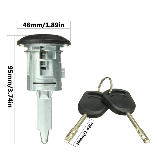 For Ford Transit MK6 MK7 Front Door Lock Barrel Right Driver Side Latch 2 Keys — image 2