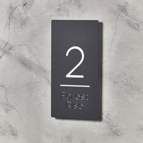 Illuminated LED House Sign Modern Personalised Custom House Number Plaque — image 5