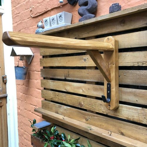 Wooden Saddle Rack/Stand-Handmade Rustic Wall/Stable mount with hat/bridle hook — image 7