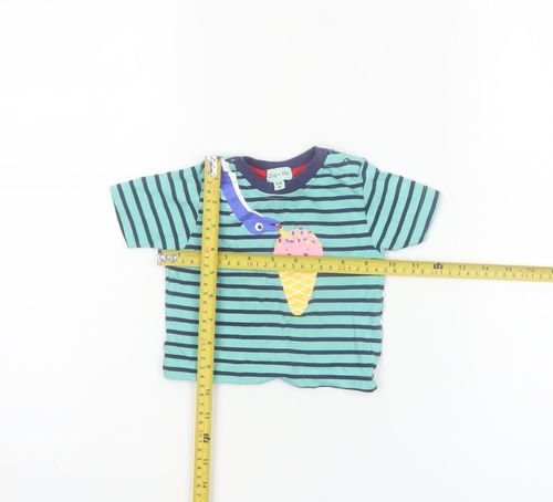 Unisex Baby & Toddler Lilly + Sid Size 3-6 Months Basic T-Shirt Blue Striped — image 3