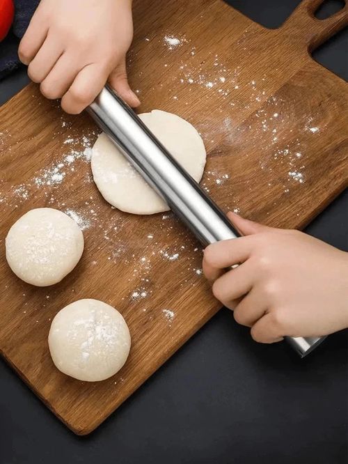 Stainless Steel Rolling Pin, Baking Tool, Non-Stick Dough Roller For Baking — image 5