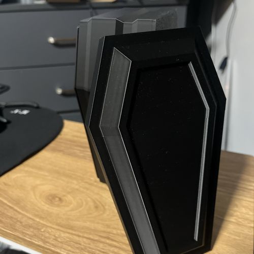 Coffin MTG Deck Box For Magic The Gathering - Black With Red Interior Token/dice — image 9