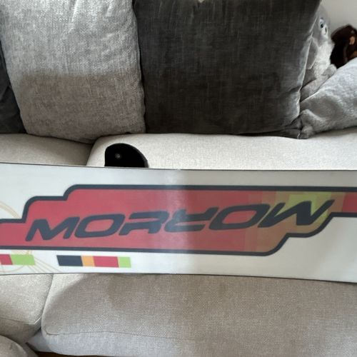 Morrow Rail All-Mountain Snowboard 64cm x10.5cm w/ Flow Bindings Black/White — image 6