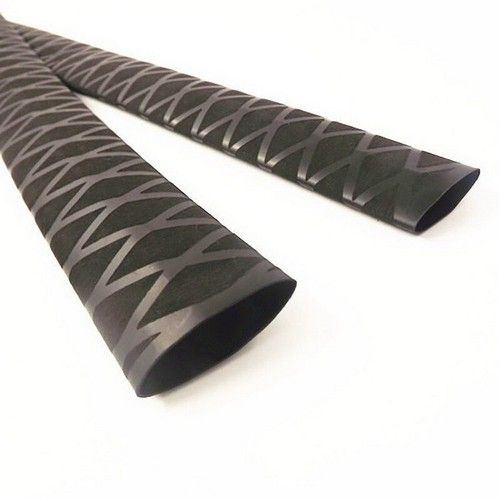 Black Non Slip Heat Shrink Tubing Diamond X Wrap Grip Sleeve 2:1 Shrink Ratio