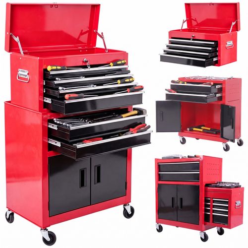 Portable Toolbox Tool Top Chest Box Rollcab Roll Cab Cabinet Garage Storage — image 11