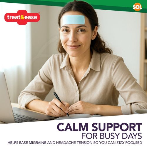 24 Migraine Cooling Gel Patches Strips Tension Headache Relief Sheet Soothe Cool — image 4