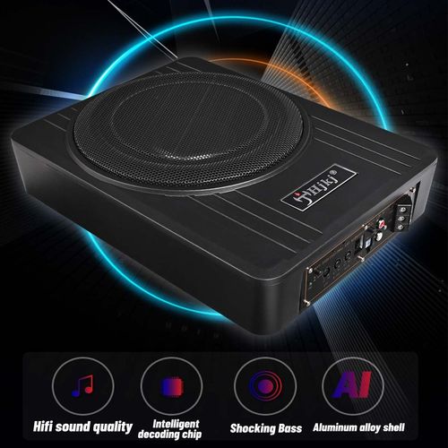 12V 10" 600W Car Subwoofer Active Underseat Bass Box Audio Sub Speaker Amplifier — image 9