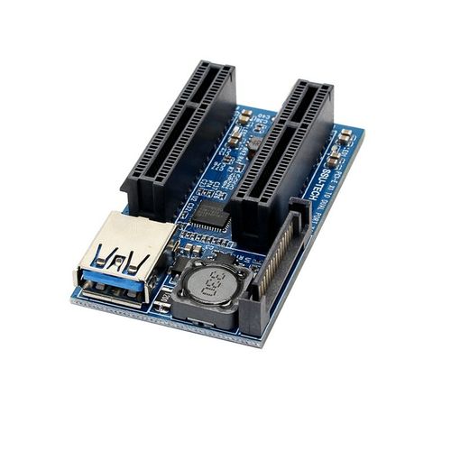 PCIE PCI-Express X1 to Dual 4X Adapter Extension cable Riser Cable PCIe x4 x8X16 — image 9
