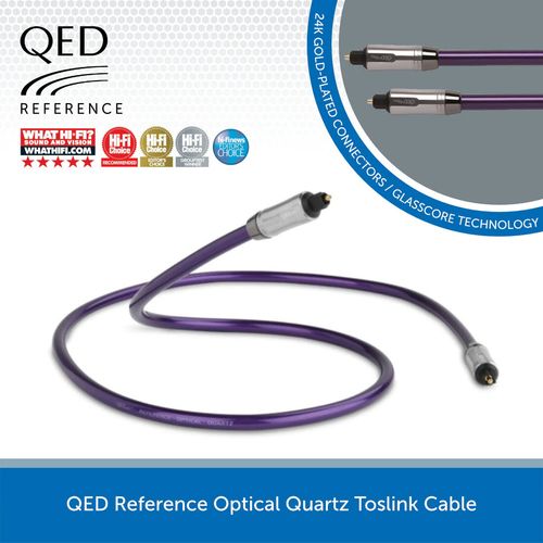 QED Reference Optical Quartz Digital Audio Interconnect Cable 0.6m 1m 2m 3m — image 1